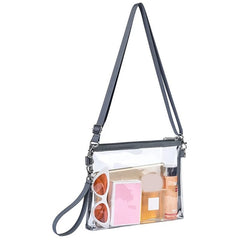 Women Clear Crossbody Shoulder Bags Stadium Approved Bags Zipper Closure
