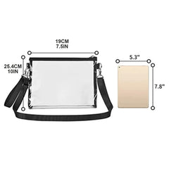 Women Clear Crossbody Shoulder Bags Stadium Approved Bags Zipper Closure