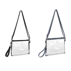Women Clear Crossbody Shoulder Bags Stadium Approved Bags Zipper Closure