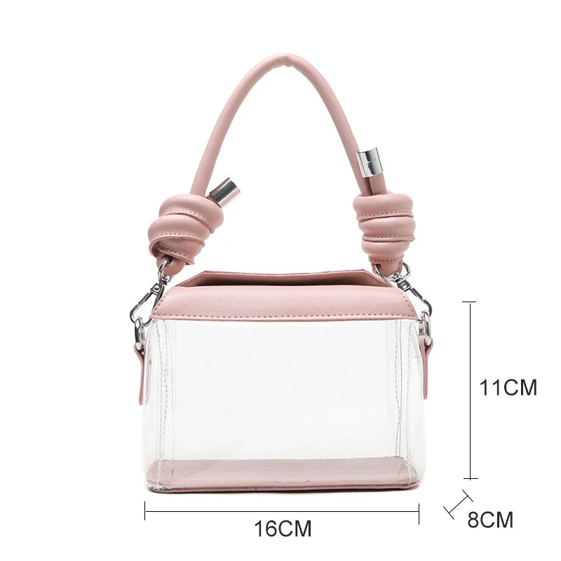 Women Transparent Clutch Bag PVC Clear Bag Ladies Waterproof Beach Bag