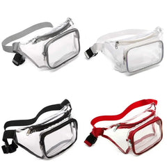 Women Transparent Waist Fanny Pack Belt Bag Travel Hip Bum Small Purse
