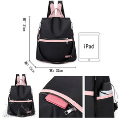 Anti-Theft Women's Travel Backpack Oxford Cloth
