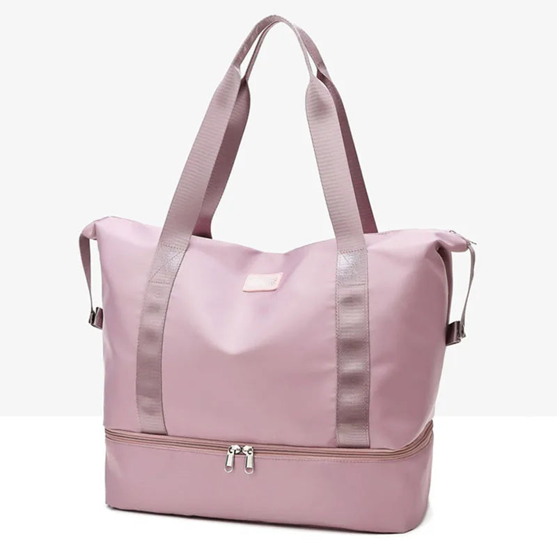 Women Travel Bag Duffle Handbag Wet Dry Separation Waterproof Sport Fitness