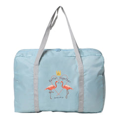 Flamingo Print Travel Bag Handbag Zipper Organizer Camping Toiletries Storage