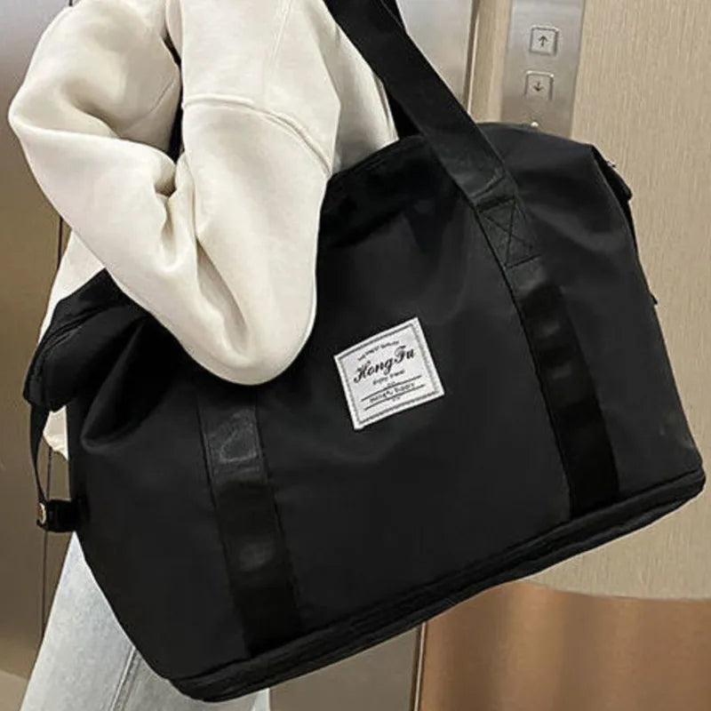 Women Travel Bag Large Capacity Waterproof Multicolor Shoulder Gym Bag
