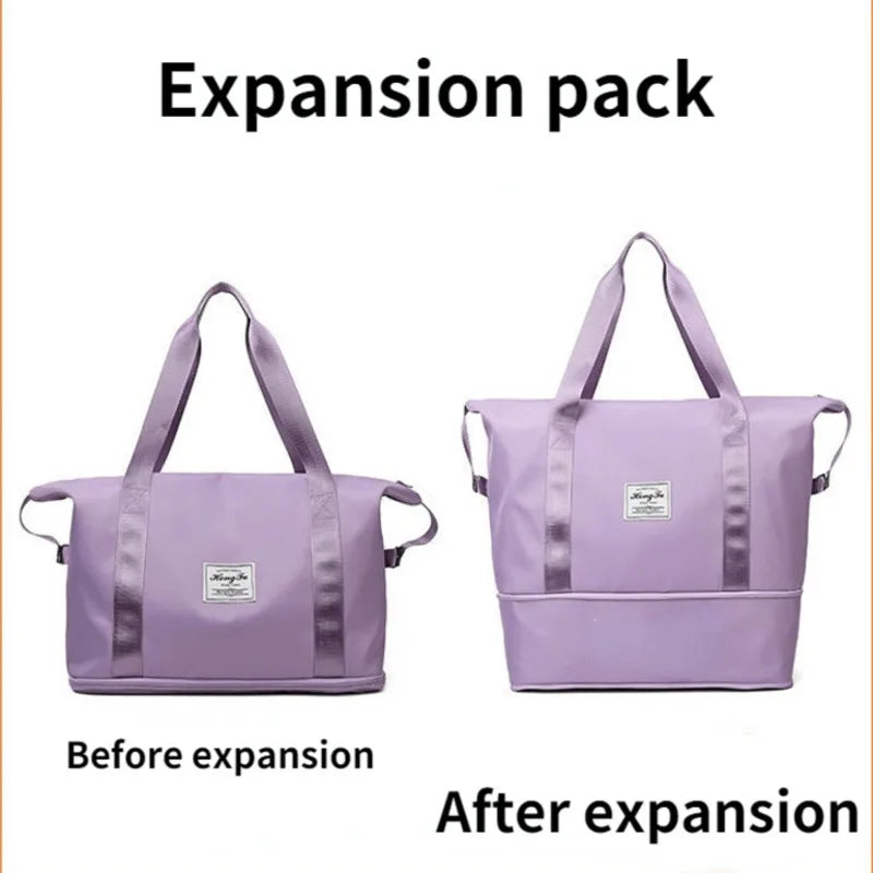 Women Travel Bag Large Capacity Waterproof Multicolor Shoulder Gym Bag