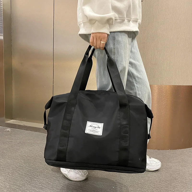Women Travel Bag Large Capacity Waterproof Multicolor Shoulder Gym Bag