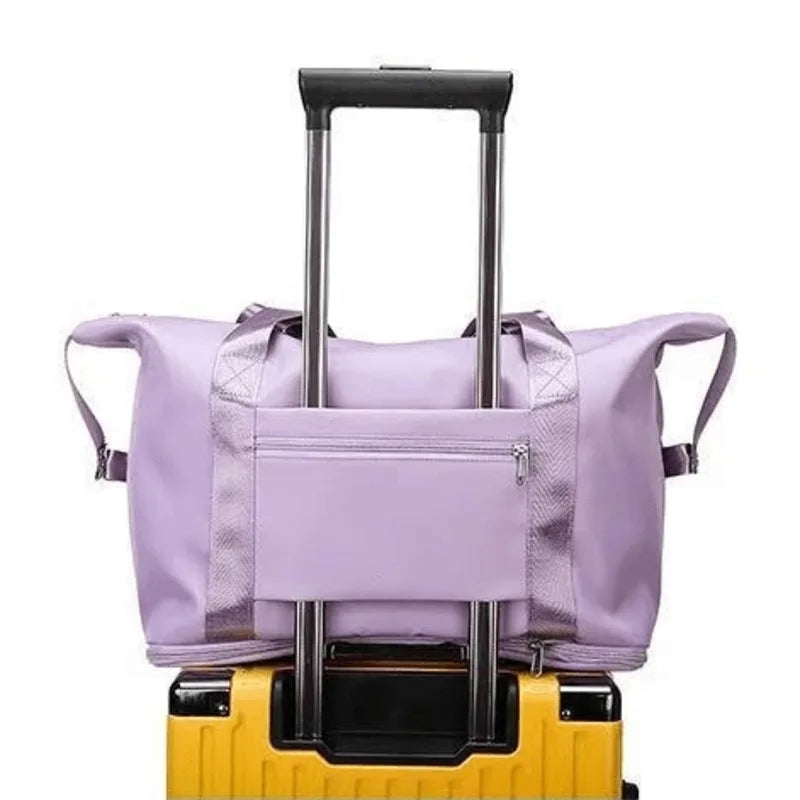 Women Travel Bag Large Capacity Waterproof Multicolor Shoulder Gym Bag
