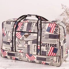 Women Floral Print Duffel Bag Waterproof Weekend Luggage Portable Handbag