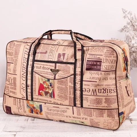Women Floral Print Duffel Bag Waterproof Weekend Luggage Portable Handbag