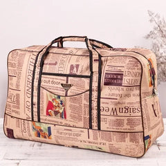 Women Floral Print Duffel Bag Waterproof Weekend Luggage Portable Handbag