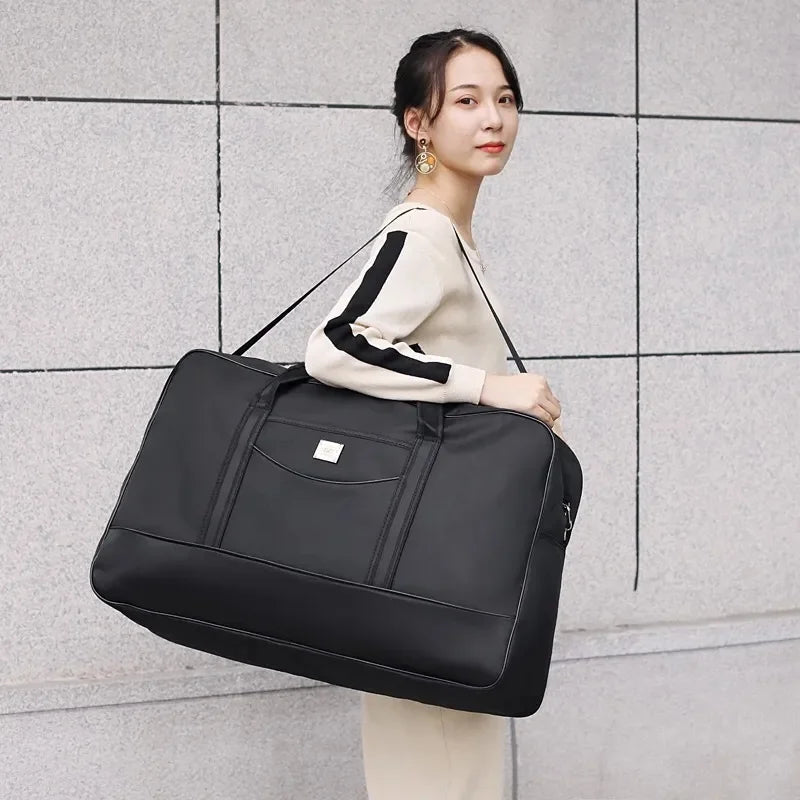 Women Floral Print Duffel Bag Waterproof Weekend Luggage Portable Handbag