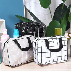 Grey Large Tote Makeup Bag for Women Travel