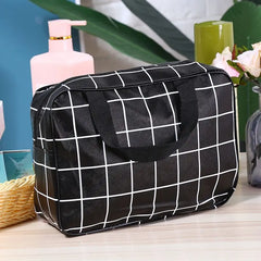 Grey Large Tote Makeup Bag for Women Travel