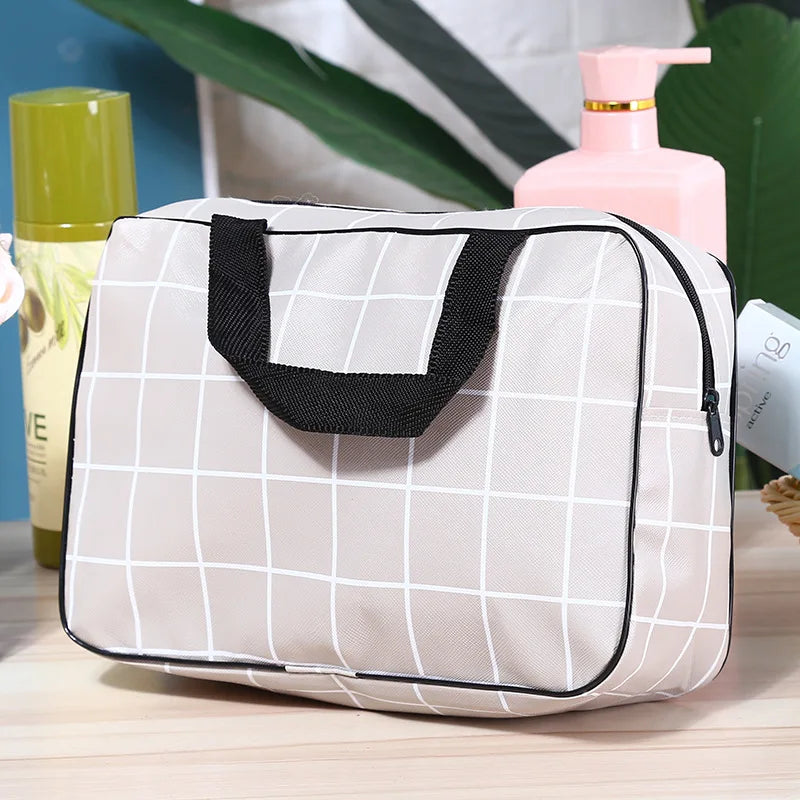 Grey Large Tote Makeup Bag for Women Travel