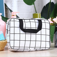 Women Travel Cosmetic Bag Grey Large Tote Neceser Hanging Bathroom Makeup Bags