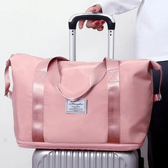 Women Travel Duffel Bag Expandable Large Capacity Lightweight Waterproof