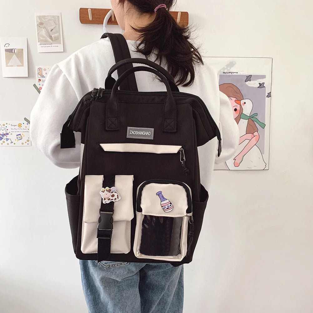 Women Travel Rucksack Preppy Style Knapsack Handbags Large Capacity