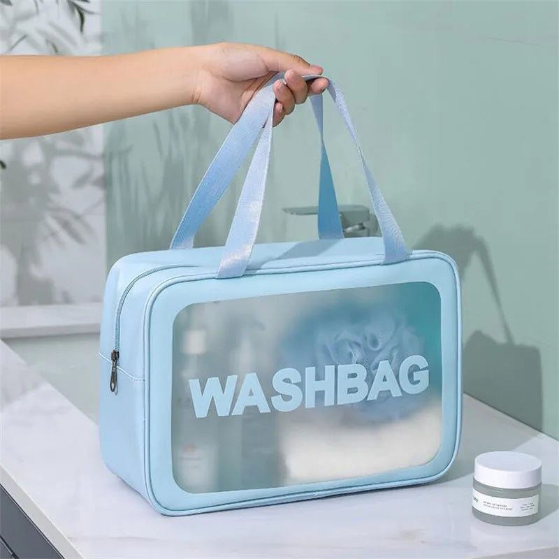Women Travel Portable PU Cosmetic Bag Large Capacity Waterproof