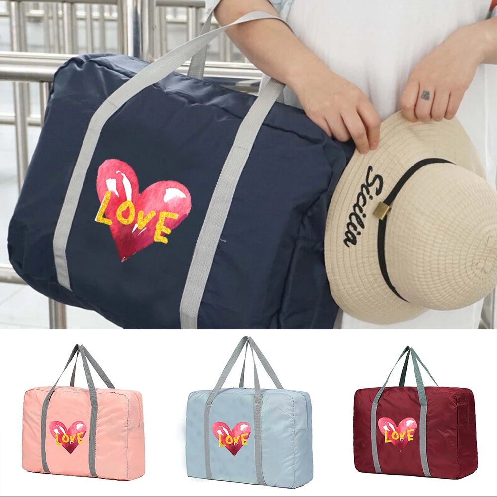 Women Travel Tote Foldable Clothing Luggage Organizer Handbags
