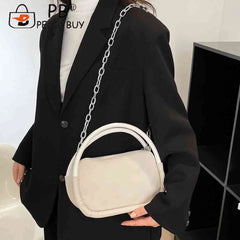 Women Underarm Bags Solid Oxford Cloth Ladies Hand Bags Casual Chain