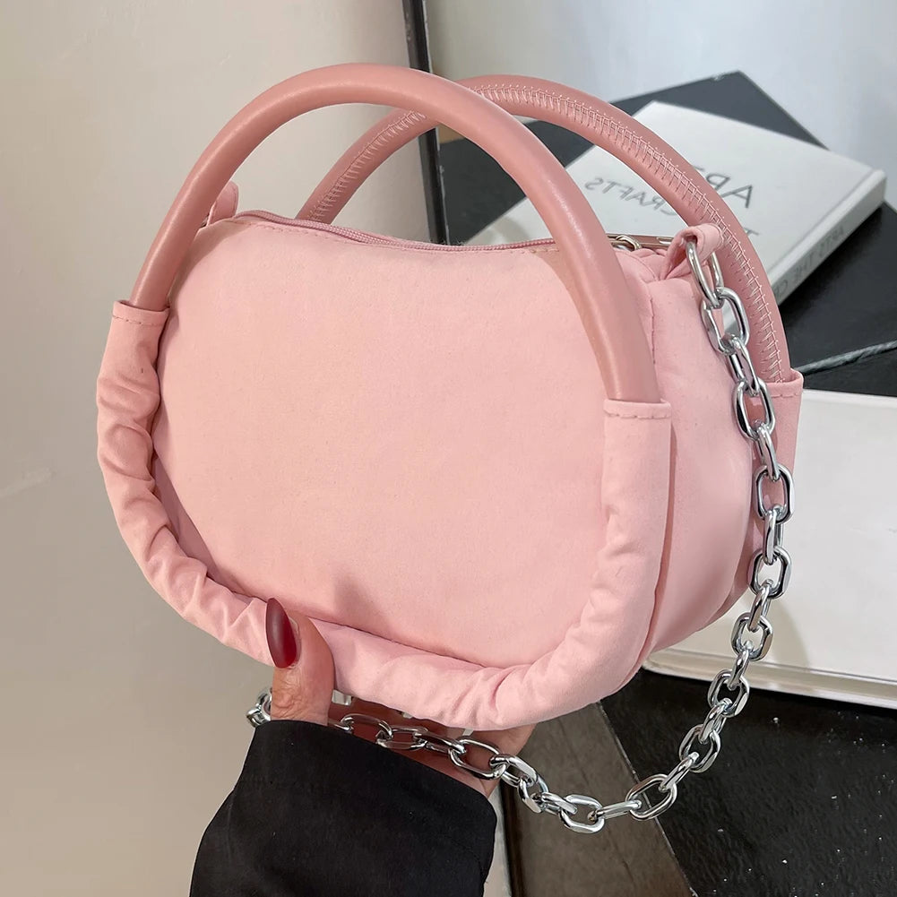 Women Underarm Bags Solid Oxford Cloth Chain Crossbody Shoulder Bag