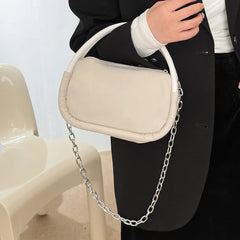 Women Underarm Bags Solid Oxford Cloth Chain Crossbody Shoulder Bag