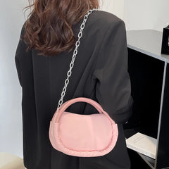 Women Underarm Bags Solid Oxford Cloth Chain Crossbody Shoulder Bag