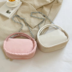 Women Underarm Bags Solid Oxford Cloth Chain Crossbody Shoulder Bag