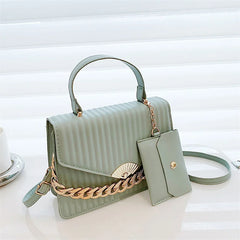 Vintage Shoulder Crossbody Bag Chain PU Leather Handbags