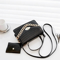 Vintage Shoulder Crossbody Bag Chain PU Leather Handbags
