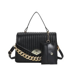 Vintage Shoulder Crossbody Bag Chain PU Leather Handbags