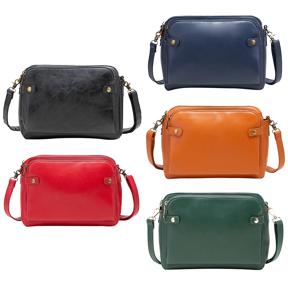 Vintage Leather Crossbody Bag Shoulder Handbags Travel Tote Shopping