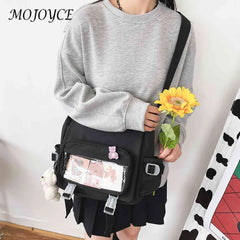 Women Vintage Crossbody Bags Large Capacity College Ladies Crossbody Pouch