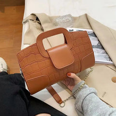 Vintage Crossbody Bags PU Leather Chain Bolsos Female Casual Party