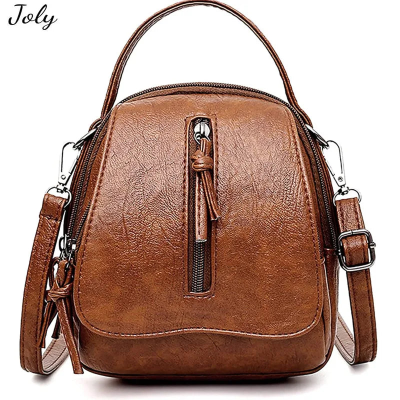 Vintage Crossbody Phone Bag for Women, Small Faux Leather Shoulder Handbag