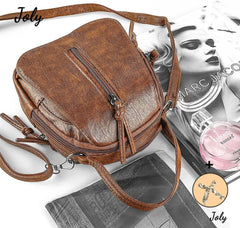 Vintage Crossbody Phone Bag for Women, Small Faux Leather Shoulder Handbag