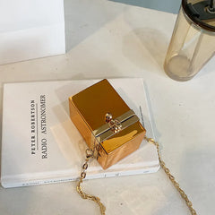 Vintage Retro Clutch Acrylic Silver Lipstick Bags Evening Party Handbag