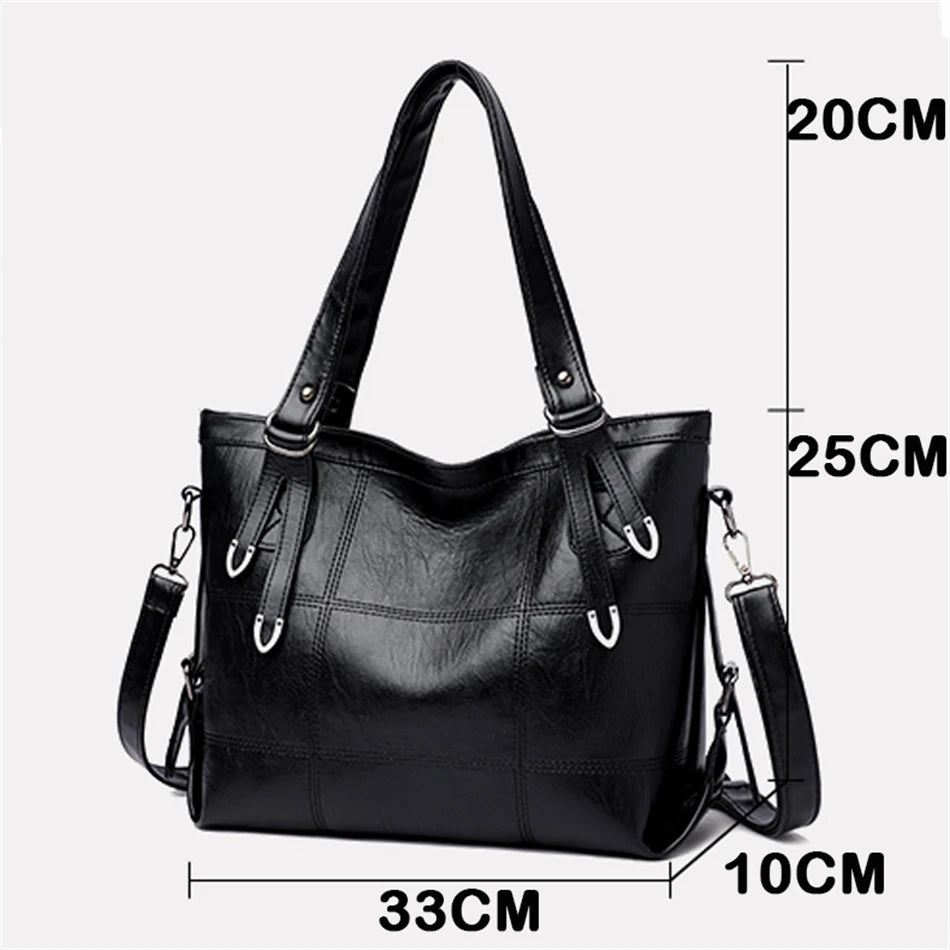 Vintage Shoulder Bag Large Capacity Tote Top-handle Purse for Women