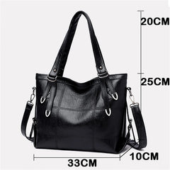 Vintage Shoulder Bag Large Capacity Tote Top-handle Purse for Women