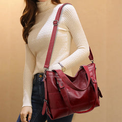 Vintage Shoulder Bag Large Capacity Tote Top-handle Purse for Women