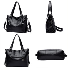 Vintage Shoulder Bag Large Capacity Tote Top-handle Purse for Women