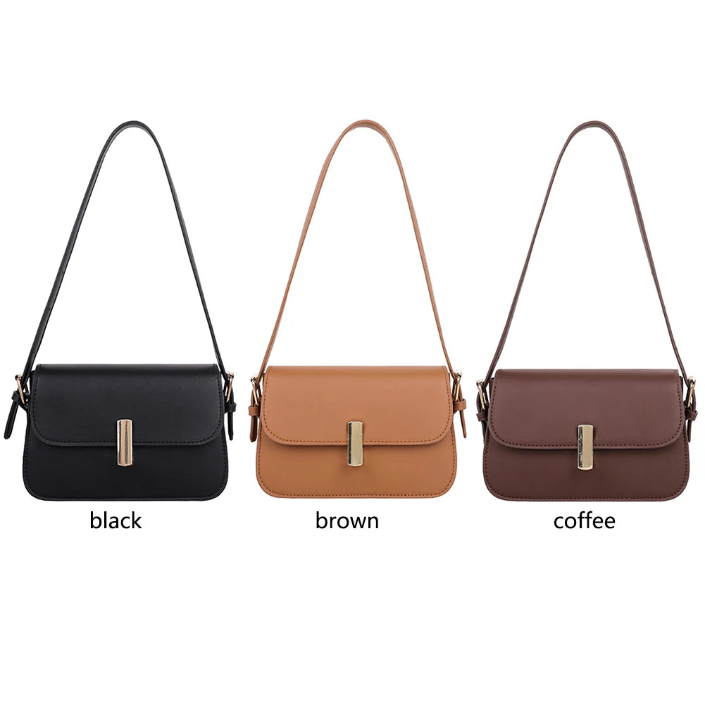 Vintage Leather Shoulder Bag Casual Crossbody Bags