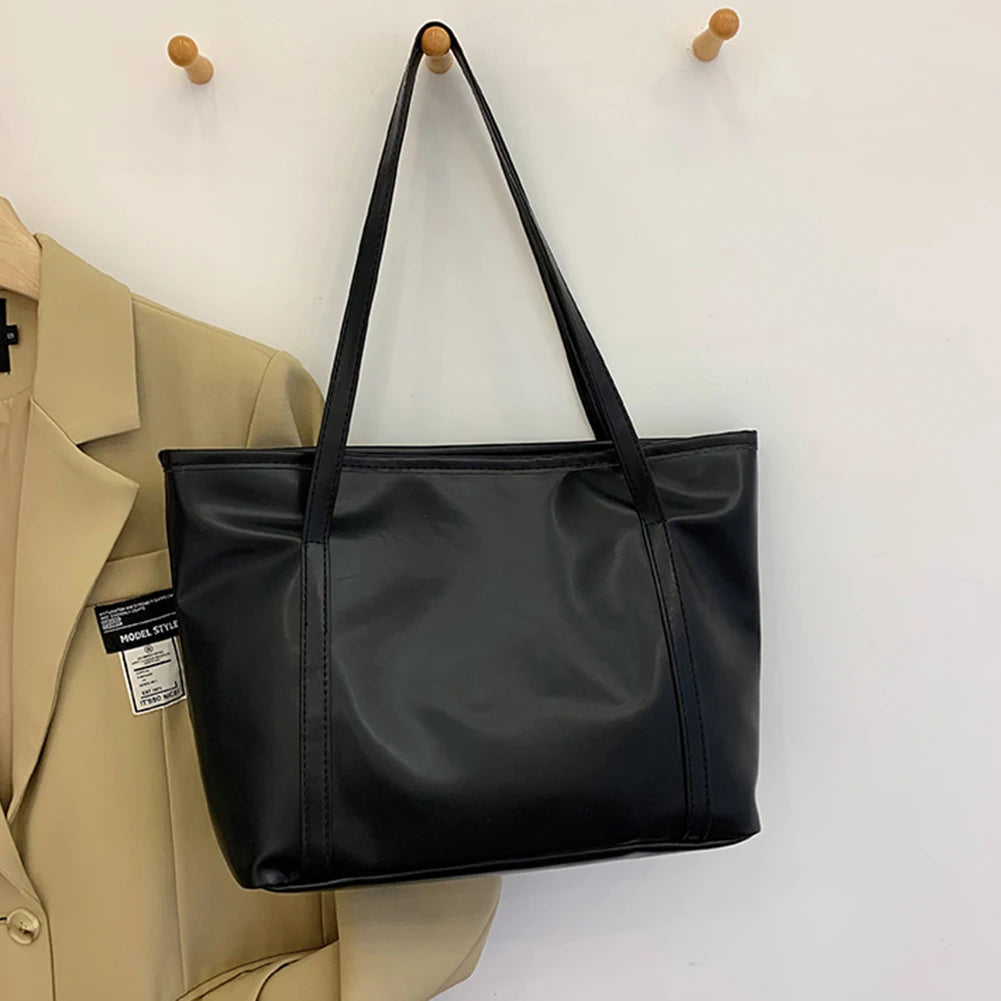 Vintage Leather Women Handbags Shoulder Bag Lady Tote Large Capacity Zipper