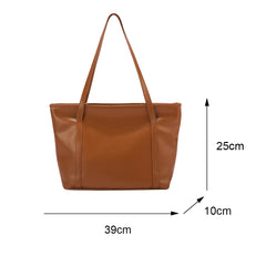 Vintage Leather Women Handbags Shoulder Bag Lady Tote Large Capacity Zipper