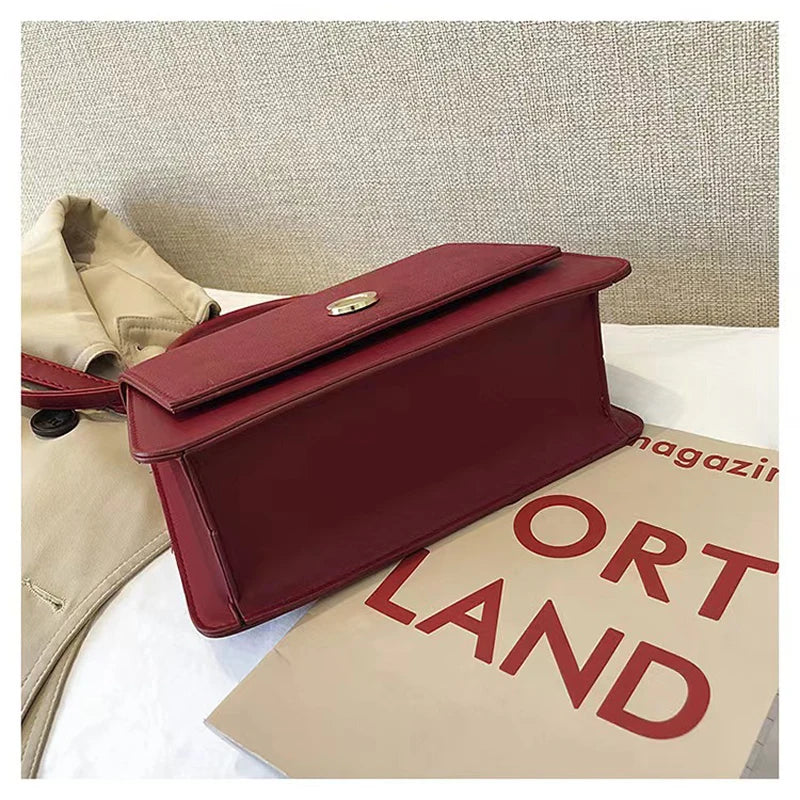 Vintage Matte Cross-body Bags for Women, Leather Shoulder Bags for Party