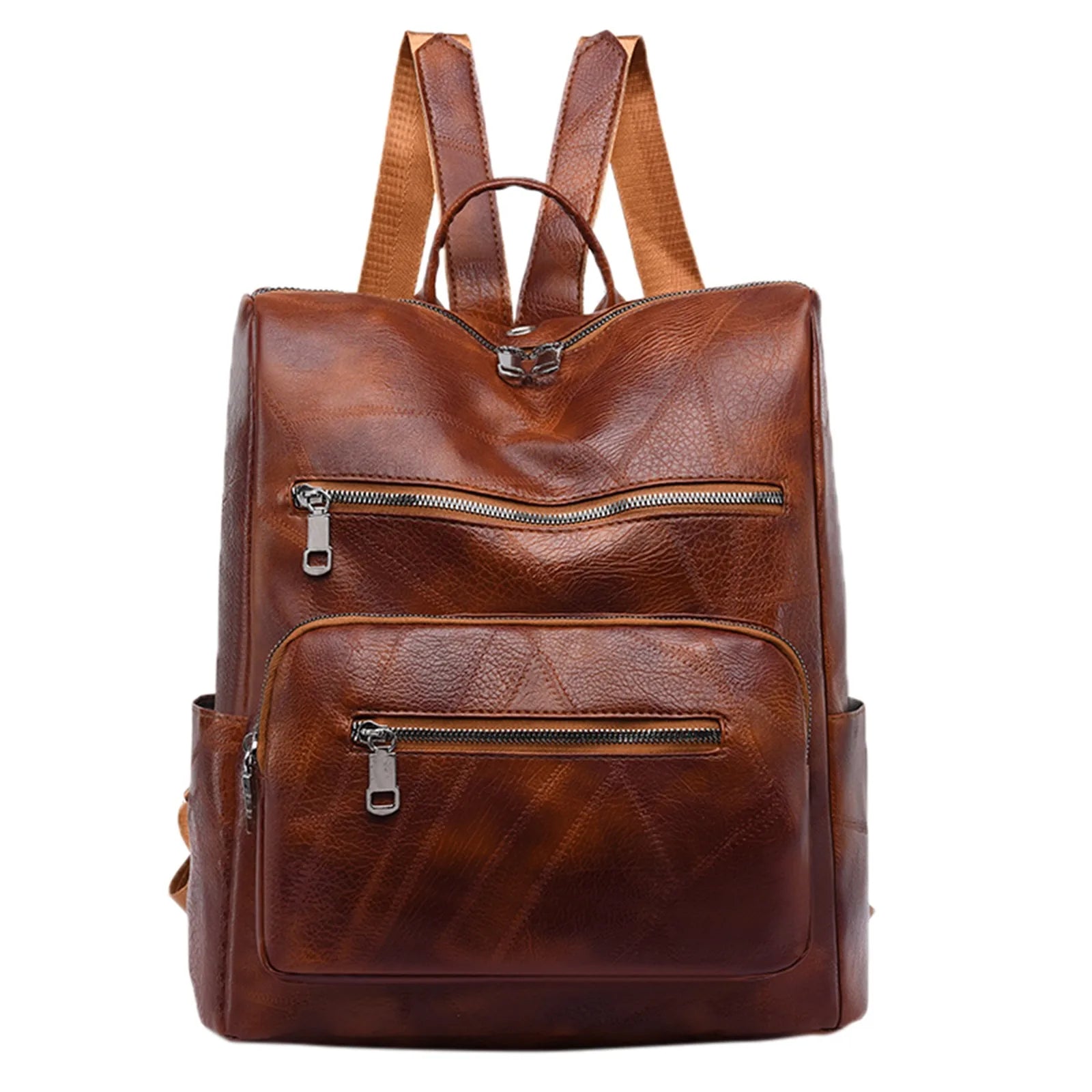 Vintage PU Leather Backpack Female Shoulder Bags Sac a Dos Casual Travel