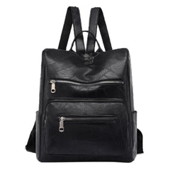 Vintage PU Leather Backpack Female Shoulder Bags Sac a Dos Casual Travel