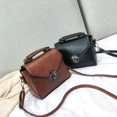 Vintage PU Leather Small Shoulder Bags Ladies Crossbody Flap Handbag