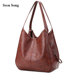 Vintage Shoulder Bag for Women with PU Leather